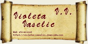 Violeta Vaselić vizit kartica